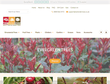 Tablet Screenshot of mailordertrees.co.uk
